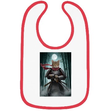Discover Japanese Cat Samurai Cat Bibs
