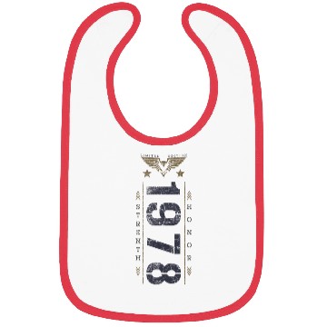 Discover Limited Edition 1978 Birthday Strength and Honor Bibs