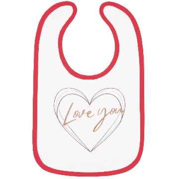 Discover Heart Lines Love You Bibs