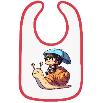 Discover Chibi Snail Rider's Rainy Day Adventure . Bibs