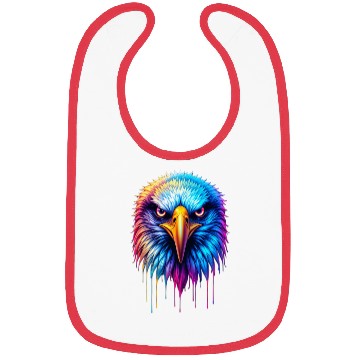 Discover Hyper-Realistic Neon Graffiti Eagle Face –Product Bibs
