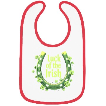 Discover Luck of the Irish Horseshoe Design Bibs
