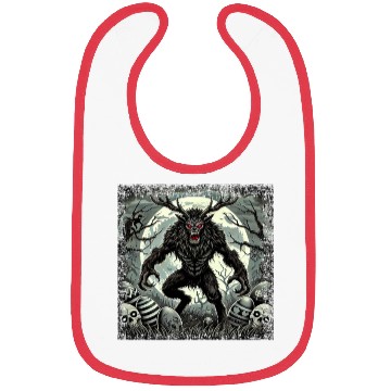 Discover Wendigo Monster Deer Easter Werewolf Creepy Bibs