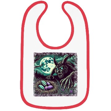Discover Creepy Werewolf Easter Bunny Nightmare Bibs