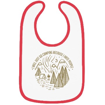 Discover Camping Nature Tent People Hater Bibs