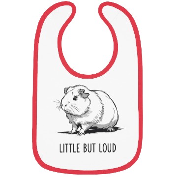 Discover Little But Loud Guinea Pig Illustration Bibs