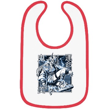 Discover Blue Kunoichi Demon Bibs