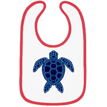 Discover Blue Neon Lava Sea Turtle Design Bibs