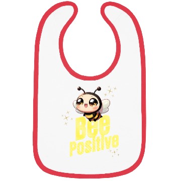 Discover Bee Positive Kawaii Illustration Bibs