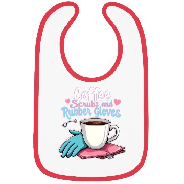 Discover Coffee & Rubber Gloves Humor Bibs