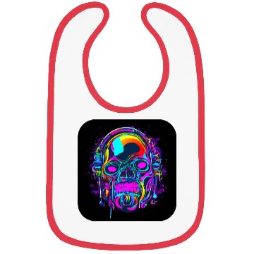 Discover Neon Style Skull Rave Party Glow Bibs
