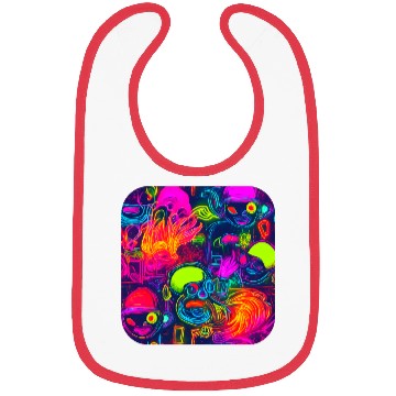 Discover Neon Style 80s Retro Party Color Glow Bibs