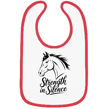 Discover Strength in Silence Horse Art for Equine Lovers Bibs