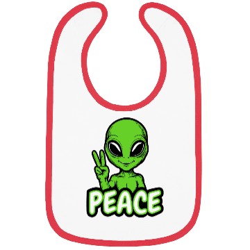Discover Grey Alien Peace Bibs