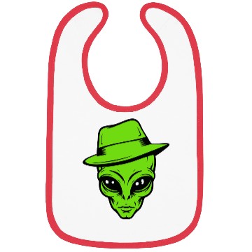 Discover Grey Alien Retro Gangster Bibs