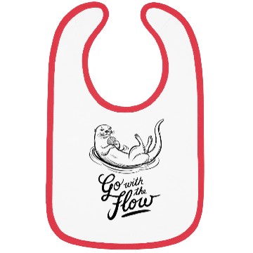 Discover Go With The Flow Relaxed Otter Illustration Bibs