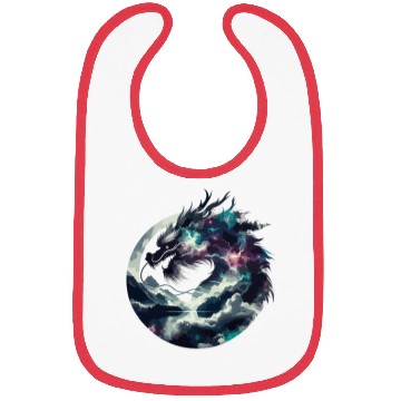 Discover Zen Black Chinese Dragon Bibs