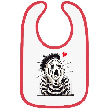 Discover Screaming Mime with Heart Bibs