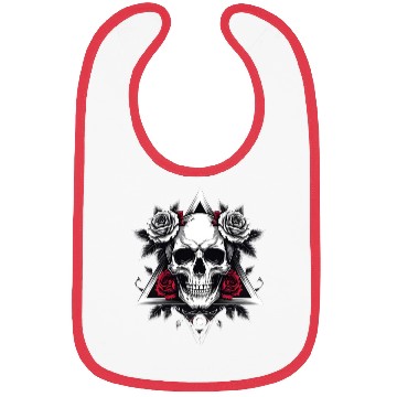 Discover Gothic Skull & Roses Aesthetic Bibs