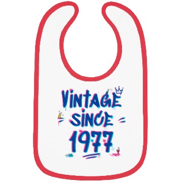 Discover Vintage 1977 Graffiti Glitch - 48 Years of Style Bibs