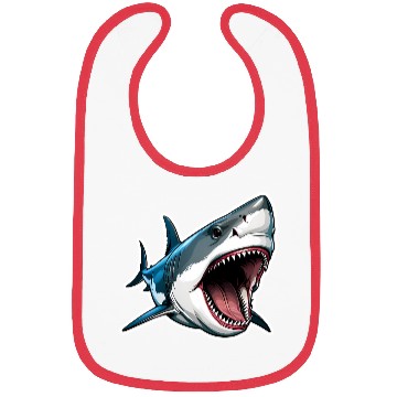 Discover Big White Shark Attack Bibs