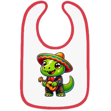 Discover Dino Mariachi Cinco de Mayo Guitar Bibs