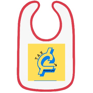 Discover Tax Cent's Blue Logo Yellow Back Bibs