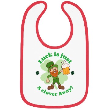 Discover Luck is Just A Clover Away! Bibs