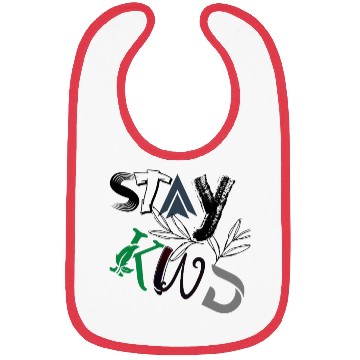 Discover Stay Kind - Unique Artistic Typography Design Bibs