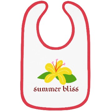 Discover Bright Yellow Summer Blossom Design Bibs