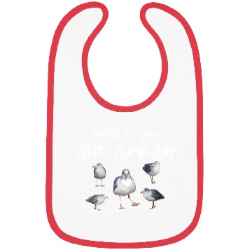 Discover ice cream seagull sea sailing coast ocean Bibs