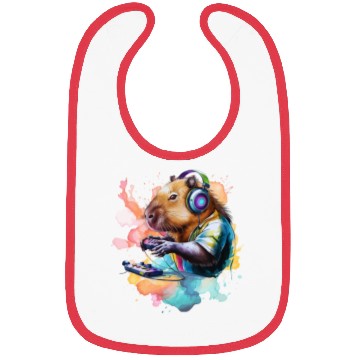 Discover Funny Video Games Capybara Funny Capybara Gamer Bibs