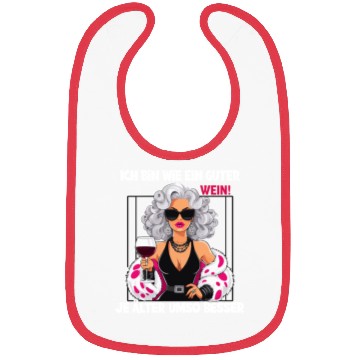 Discover I'm Like A Fine Wine, Better With Age Statement Bibs