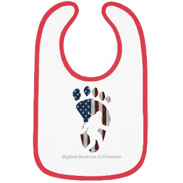 Discover Patriotic Bigfoot American Flag Design Bibs