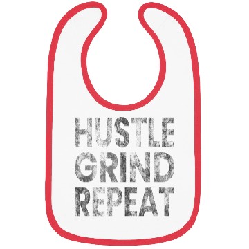 Discover Hustle Grind Repeat Bold Grunge Typography Bibs