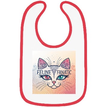 Discover Feline Fanatic Bibs - Cat Lover Bibs - Unique Ca