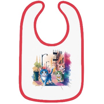 Discover Urban Cat Friends Bibs