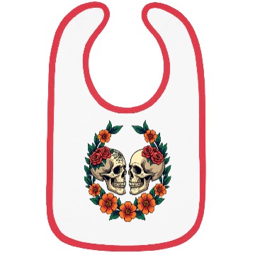 Discover Skulls & Flowers Dark Aesthetic Floral Bibs