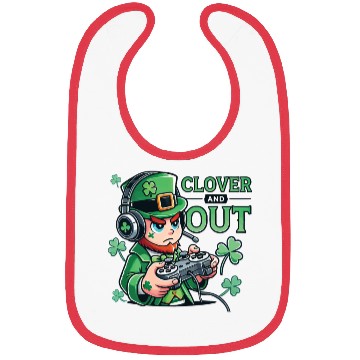 Discover St. Patrick's Day Gaming Design Clover And Out Bibs