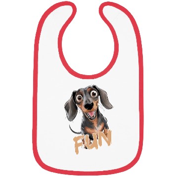 Discover Cheerful Dachshund Fun Expression Bibs