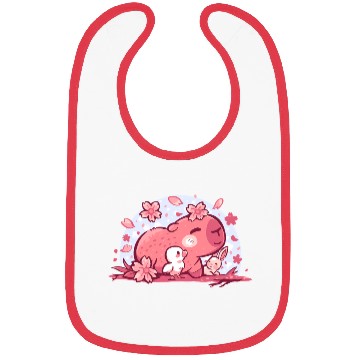 Discover Pink Spring Friends Bibs