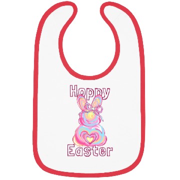 Discover Vibrant Easter Bunny Design for Girls Bibs