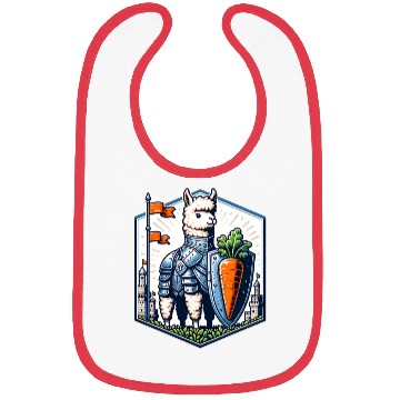 Discover Llama Knight With Carrot Shield Adventure Bibs