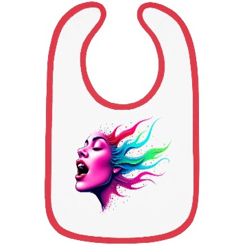 Discover Neon Soundwave Face - Music Lovers Bibs