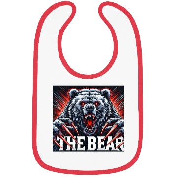 Discover Black White Illustrated The Bear Bibs