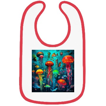 Discover Jellyfish atomic and neon. Bibs