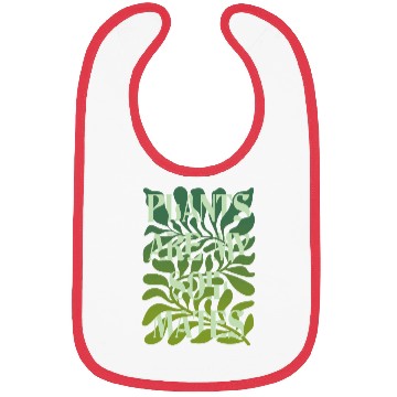Discover Plants Are My Soulmates – Deep Green Leaf Print Bibs