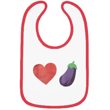 Discover Love Eggplant Funny Gay LGBTQ Pride Bibs