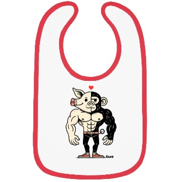 Discover Half Pig, Half Ape – Full Muscle Love Bibs
