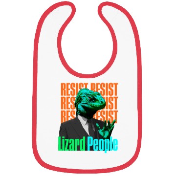 Discover Resist Reptilians Lizard People Bibs